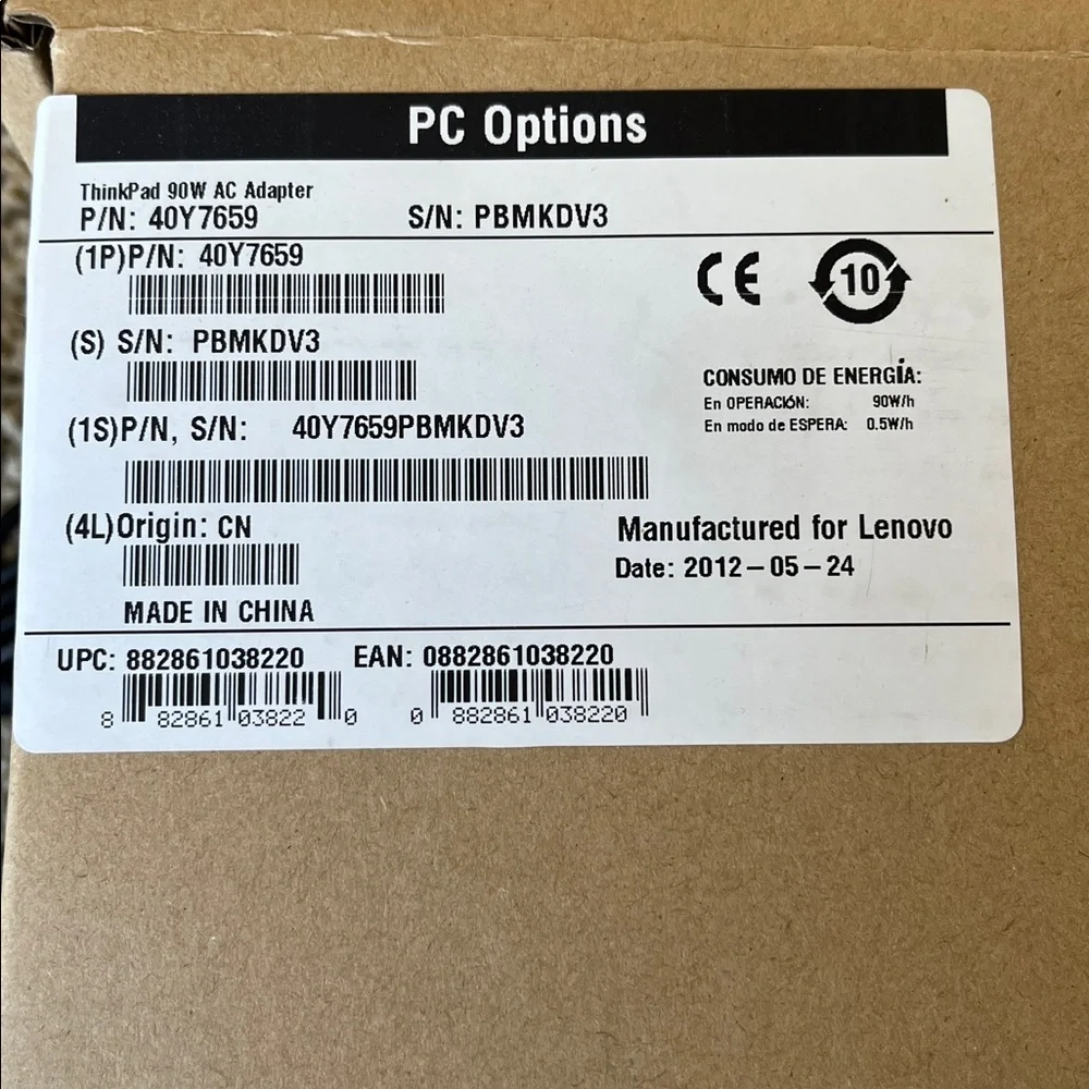 NEW Genuine Lenovo THINKPAD 90W AC Adapter P/N 40Y7659